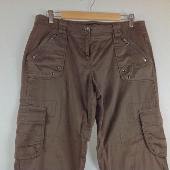 New York Co Capri Cargo Pants Women 8 Brown - Picture 2 of 7